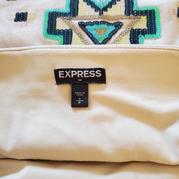 Sequined Mini Skirt by express Size S/P - Picture 3 of 3